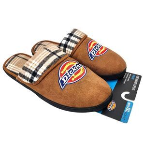 Dickies Brown Slide-on Memory Foam Scuff Slipper Embroidered Logo XXL 12.5 - 13